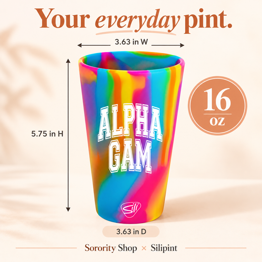 Sorority Shop x Silipint Alpha Gamma Delta 16oz Silicone Cup