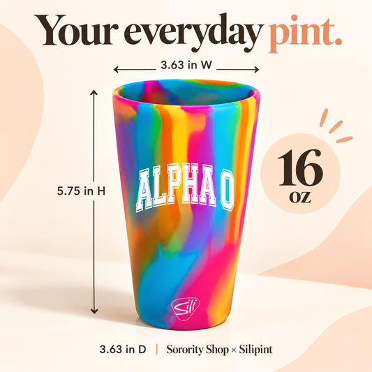 Sorority Shop x Silipint Alpha Omicron Pi 16oz Silicone Cup