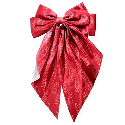 Delta Sigma Theta Greek Letters Hair Bow
