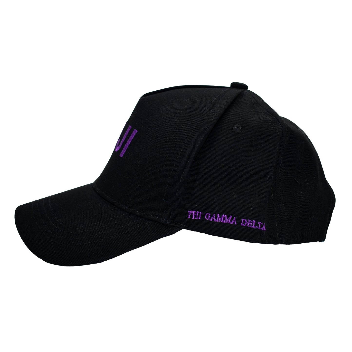 Phi Gamma Delta Baseball Cap- Brushed Cotton 5-Panel Black Hat