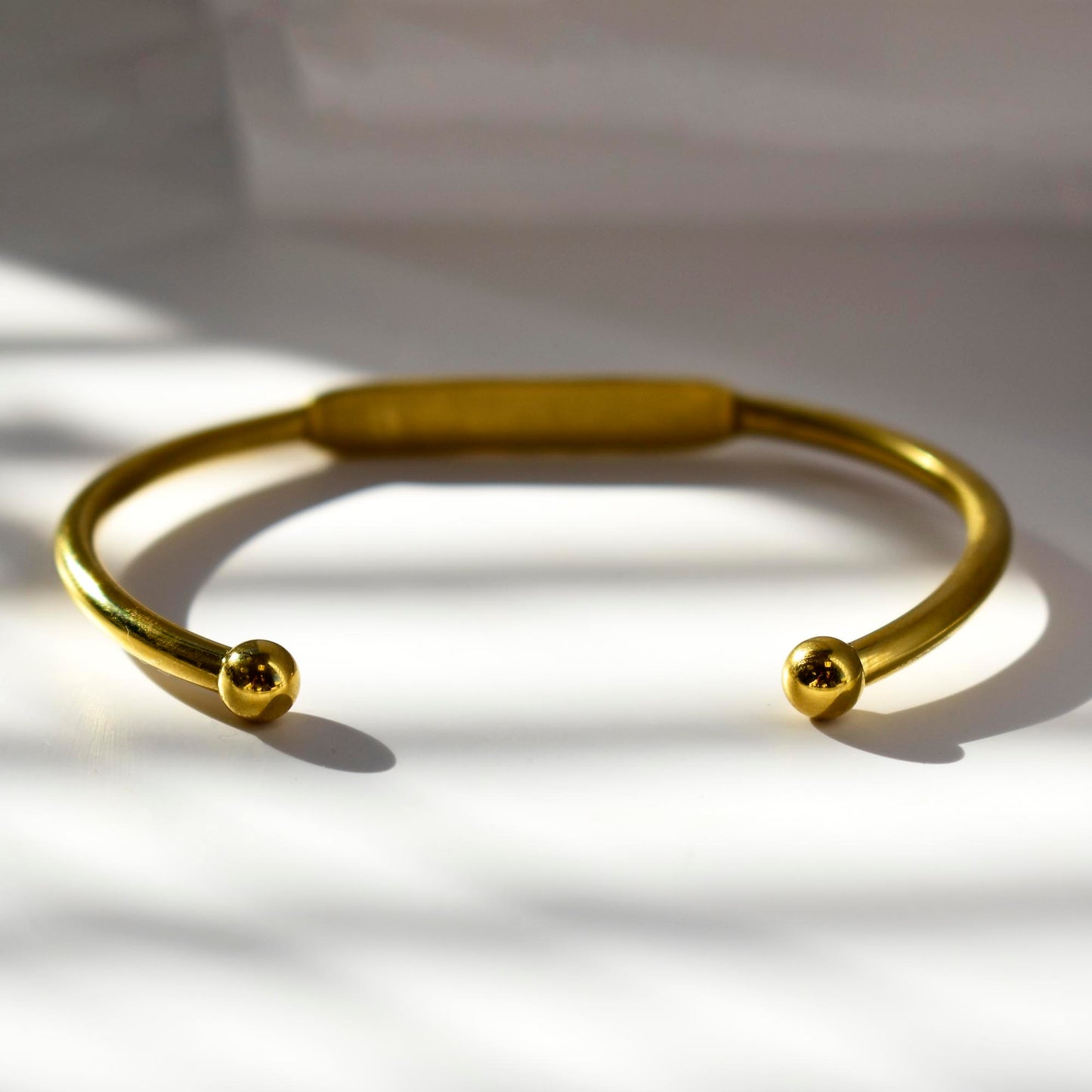 Phi Mu Bracelet- Gold-Plated Bangle with Greek Letters