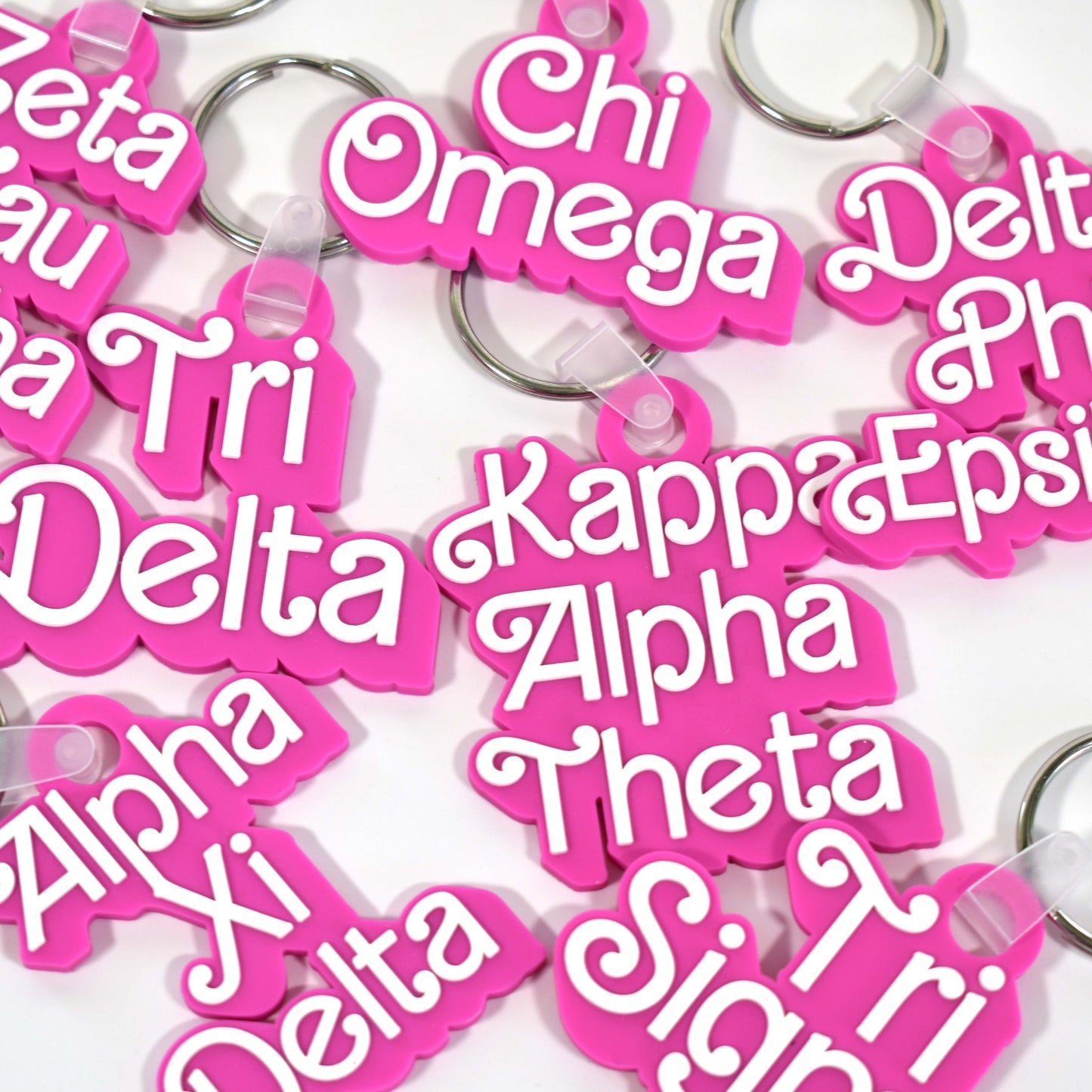 Phi Mu Retro Dolly Keychain