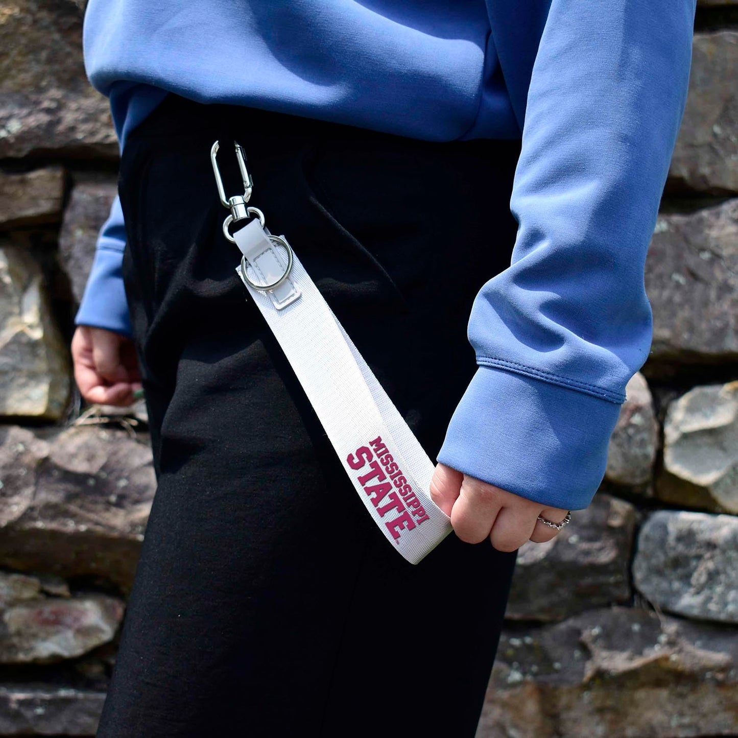 Mississippi State University Keychain- Hands-Free Lanyard Style