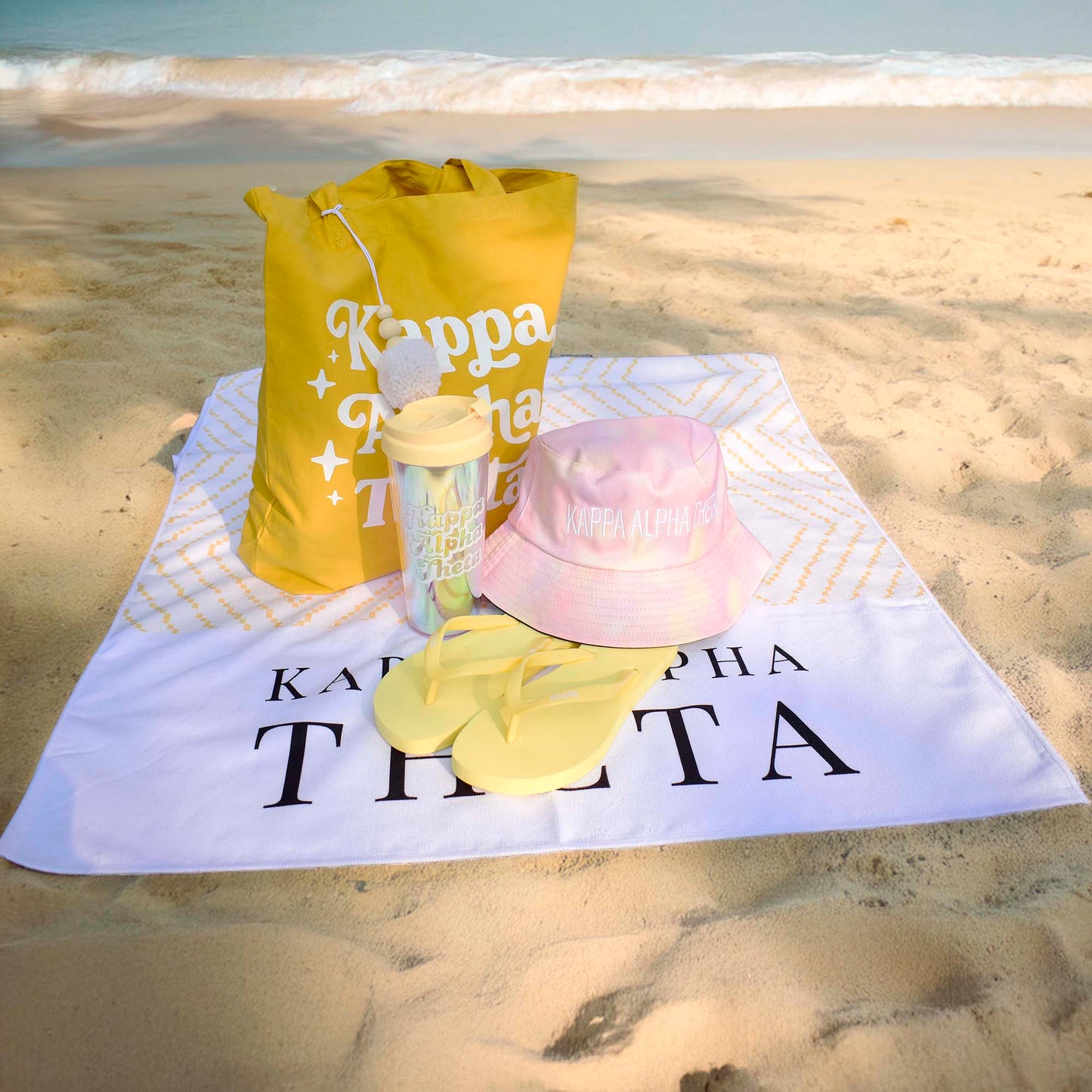 Gamma Phi Beta Flip Flops, With Greek Letter Cutouts