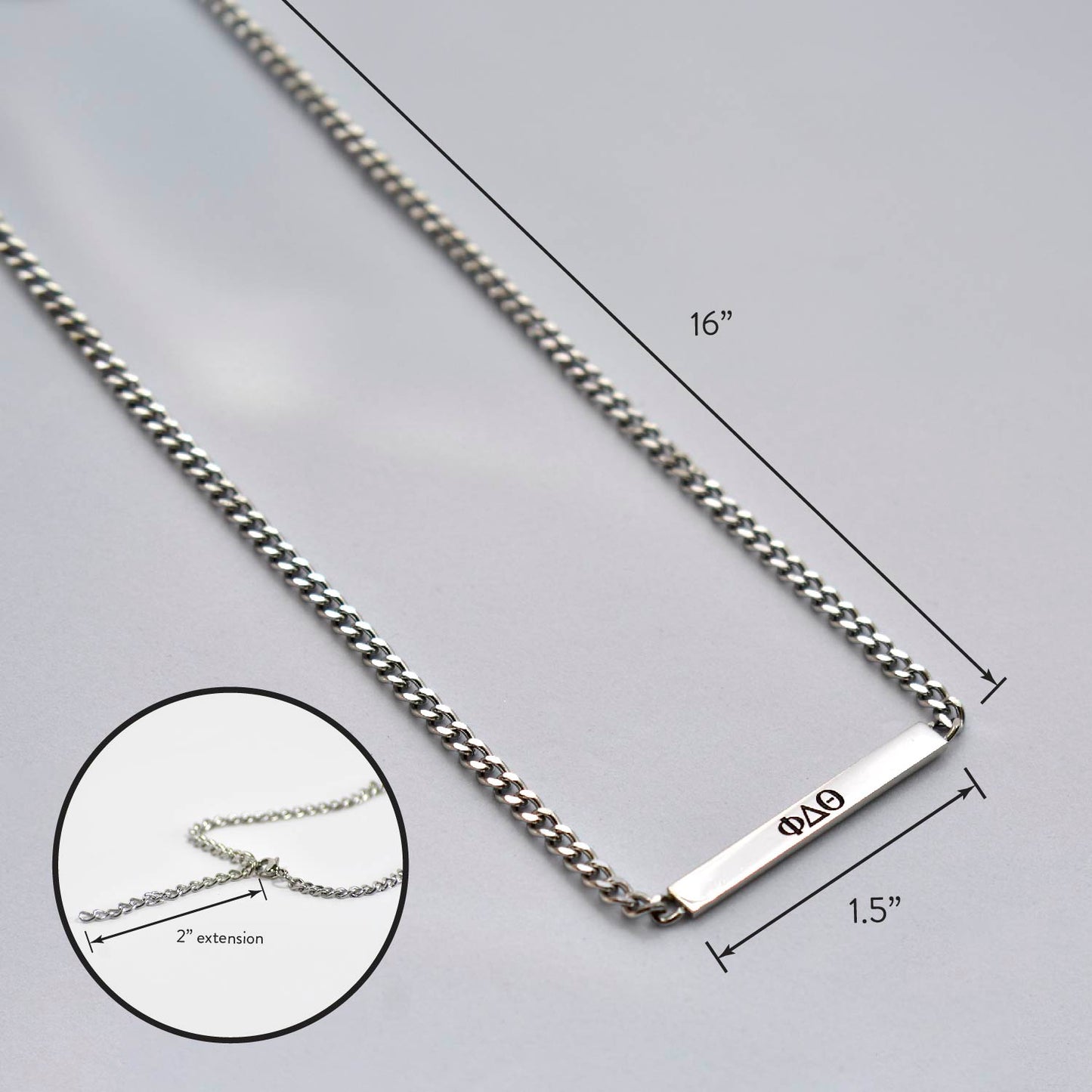 Phi Delta Theta Fraternity Necklace- Greek Letters Pendant