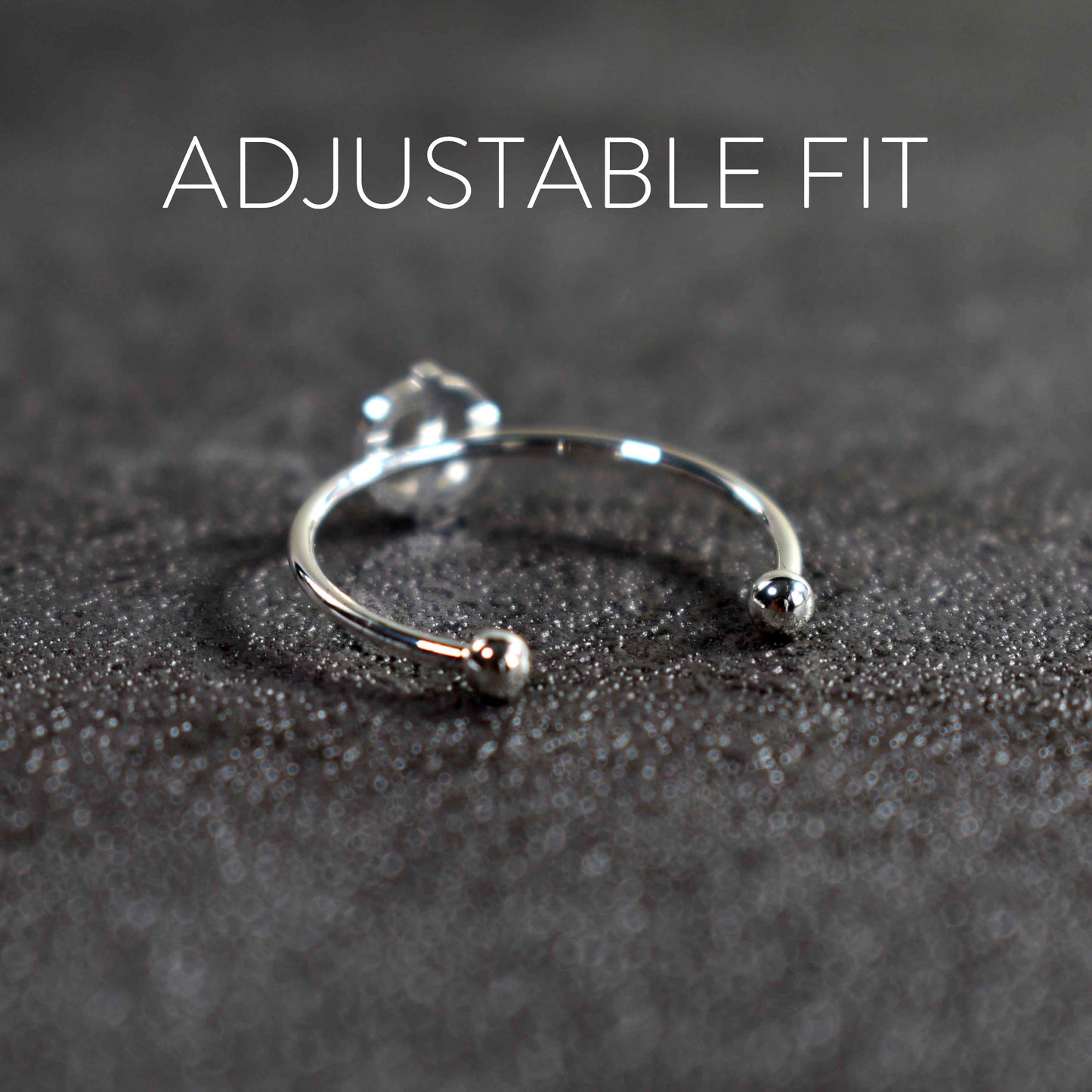 Alpha Omicron Pi Silver Stacking Ring Set