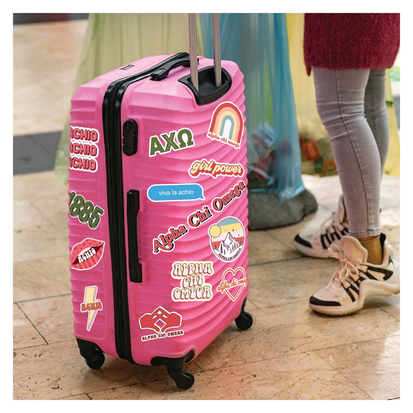 Alpha Chi Omega Girl Power Sticker Sheet