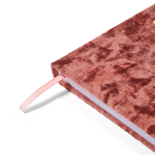 Delta Gamma Velvet Notebook with Gold Foil Imprint