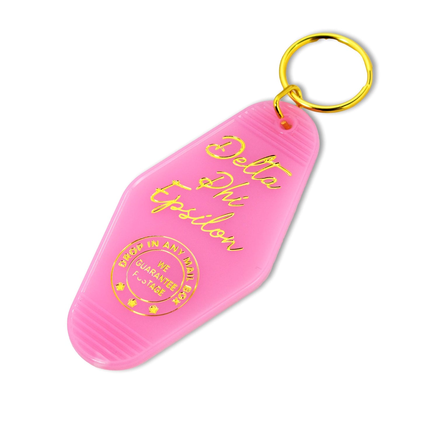 Delta Phi Epsilon Motel Keychain