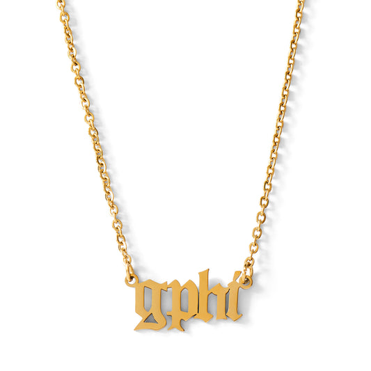 Gamma Phi Beta Old English Style Sorority Necklace