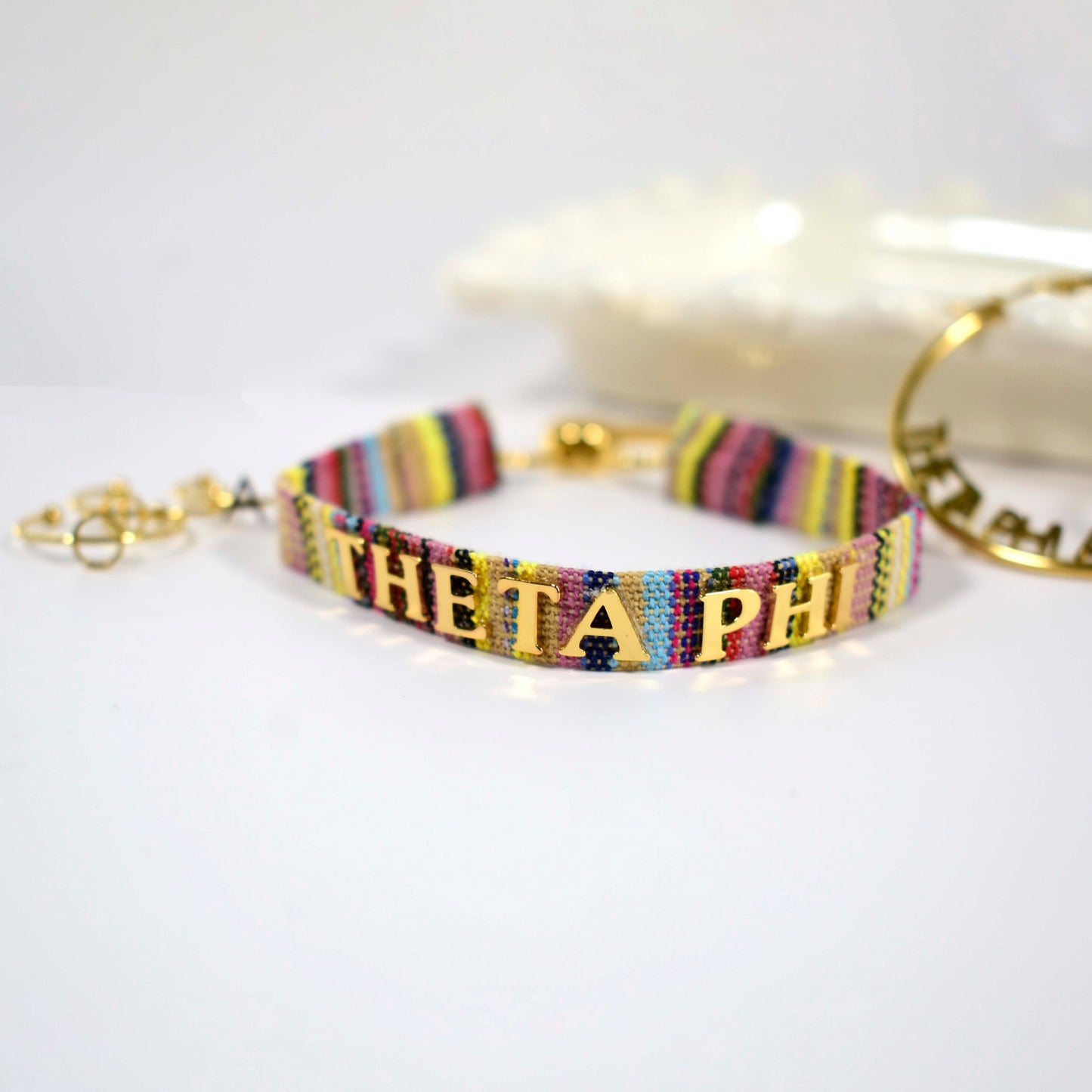 Theta Phi Alpha Woven Bracelet, Multi-Color Design