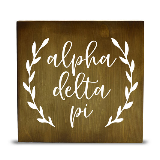 Alpha Delta Pi Wooden Wall Art