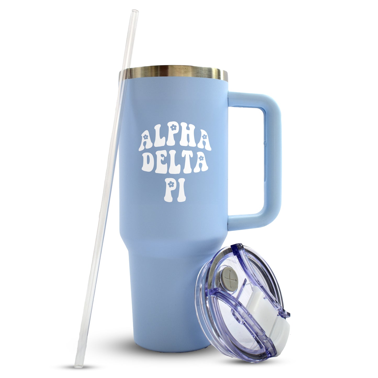 Alpha Delta Pi Tumbler - 40oz Stainless Steel with Handle