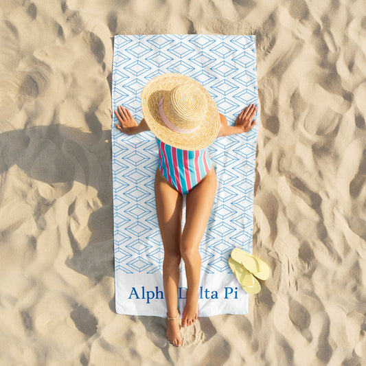Alpha Delta Pi Beach Towel- Lightweight Brand Design