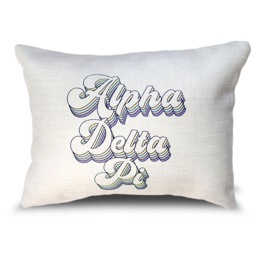 Alpha Delta Pi Retro Throw Pillow