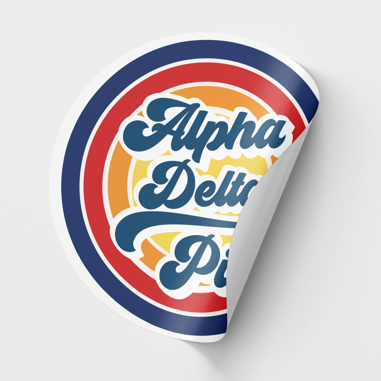 Alpha Delta Pi Retro Sticker Sheet