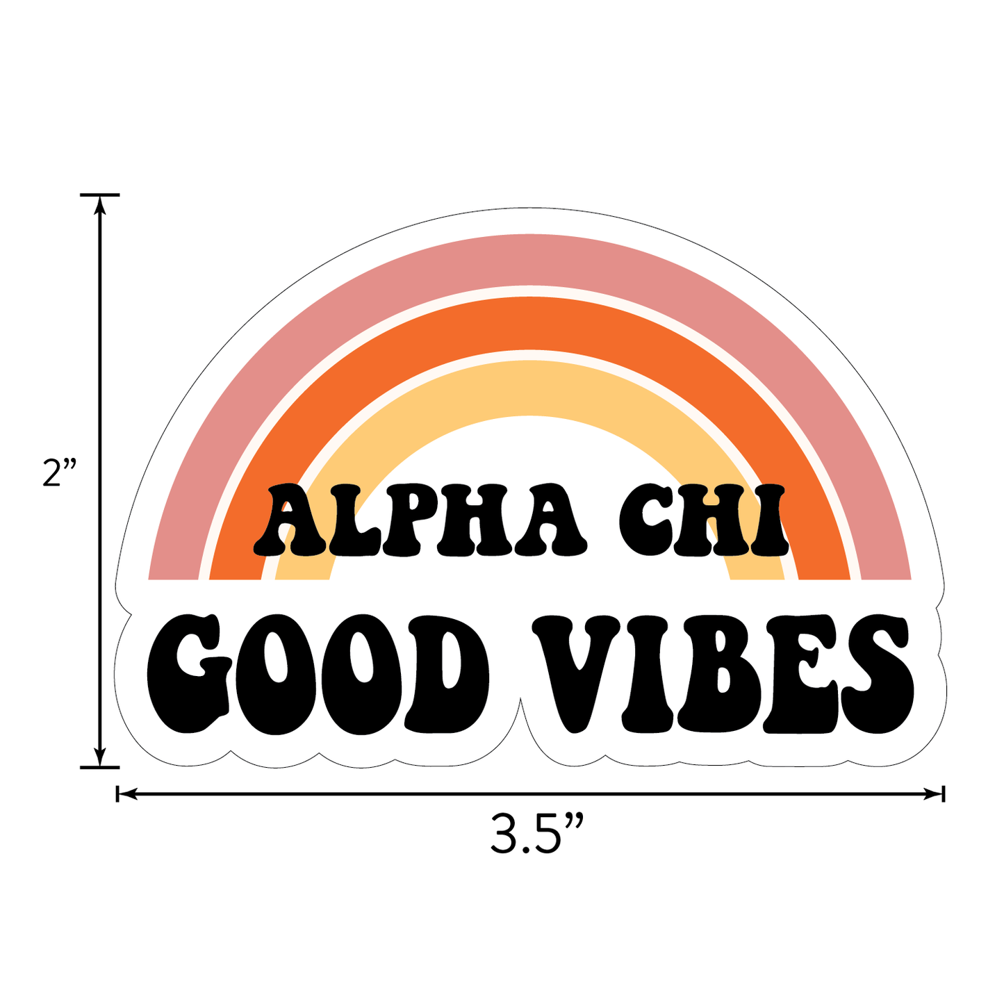 Alpha Chi Omega Retro Sticker Sheet