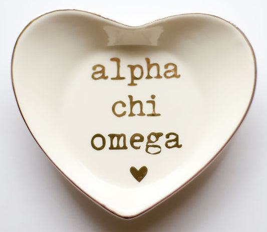 Alpha Chi Omega Ceramic Ring Dish
