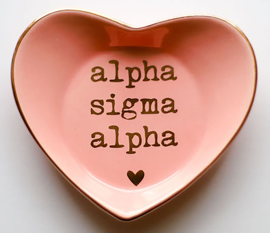 Alpha Sigma Alpha Ceramic Ring Dish