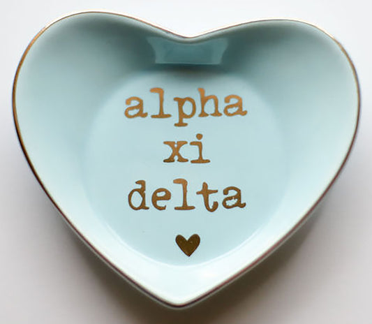 Alpha Xi Delta Ceramic Ring Dish