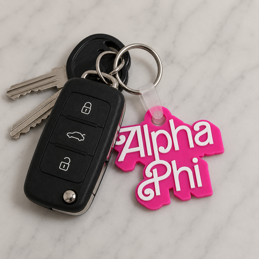 Alpha Phi Retro Dolly Keychain