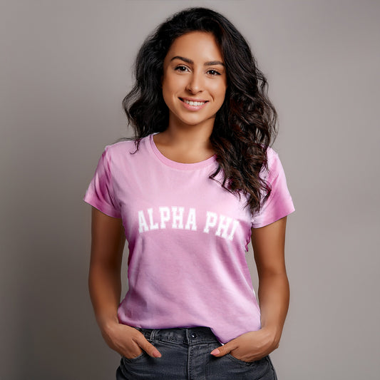 Alpha Phi Sorority T-Shirt- Varsity Design