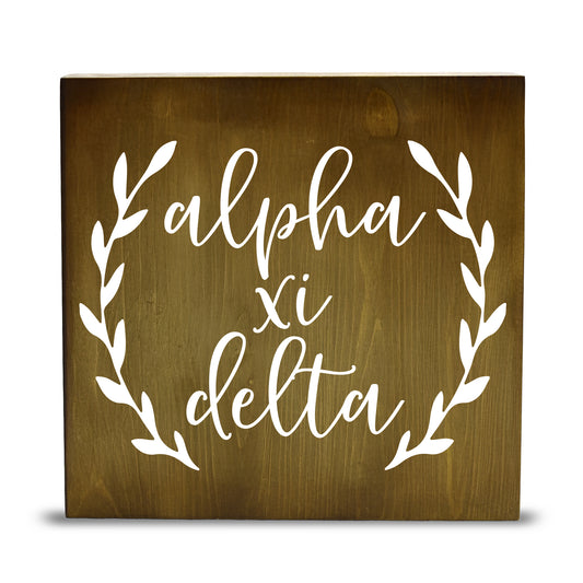 Alpha Xi Delta Wooden Wall Art