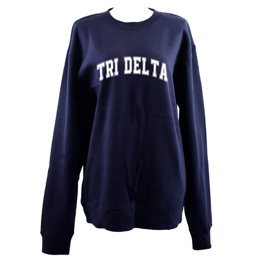 Delta Delta Delta Sweatshirt- Crewneck Varsity Letters Design
