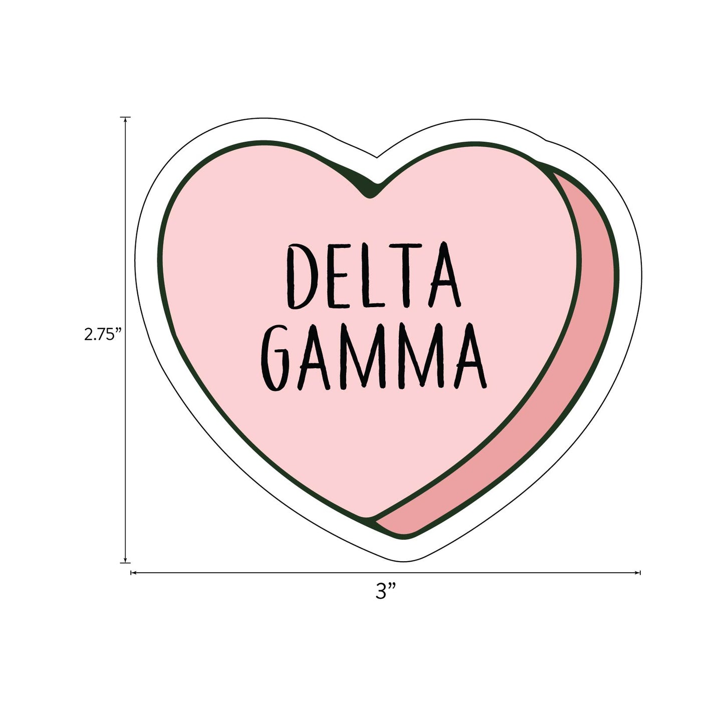Delta Gamma- Sticker Sheet- Love Theme