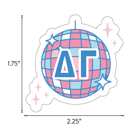 Delta Gamma Sticker Sheet - Western Disco Design