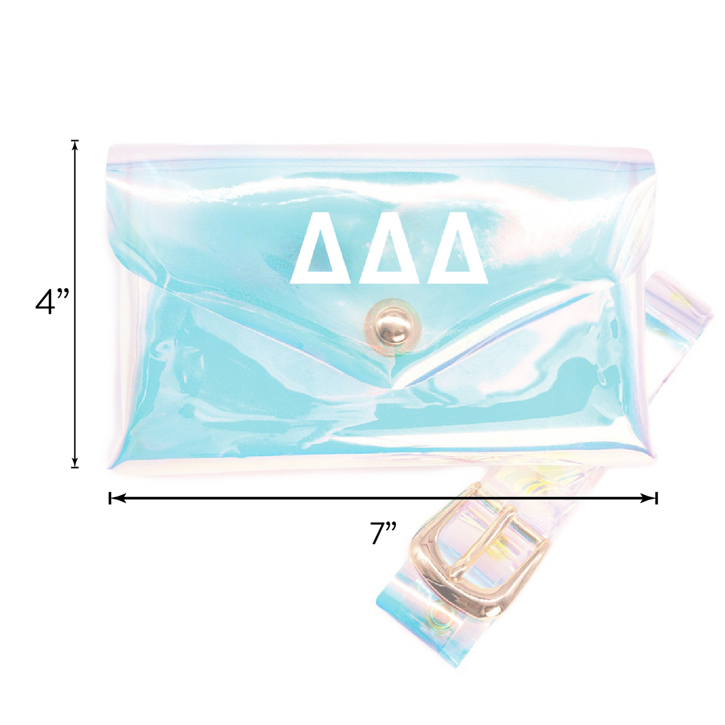 Gamma Phi Beta Holographic Belted Fanny Pack