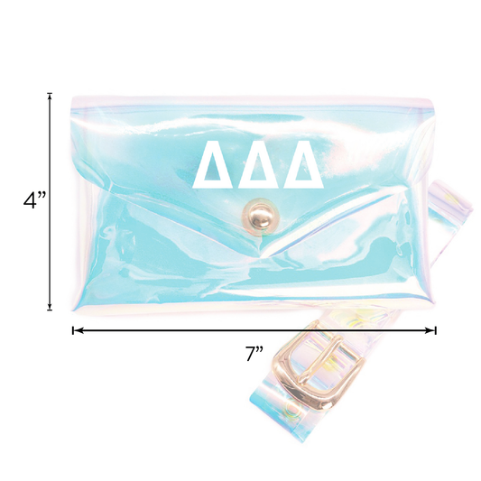 Delta Zeta Holographic Belted Fanny Pack