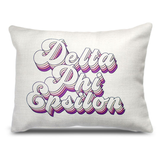 Delta Phi Epsilon Retro Throw Pillow