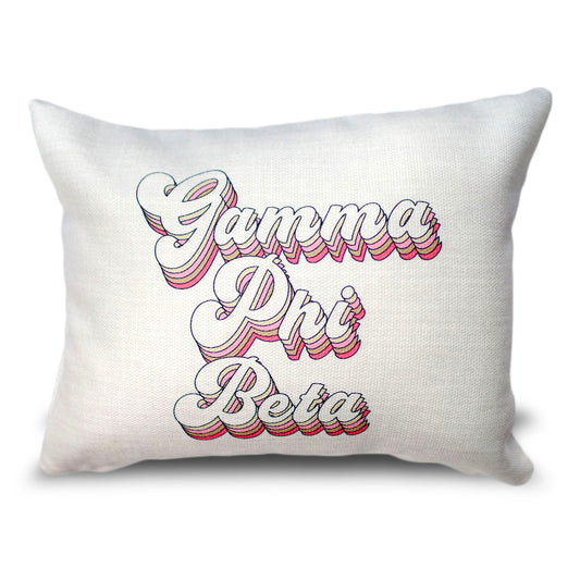 Gamma Phi Beta Retro Throw Pillow