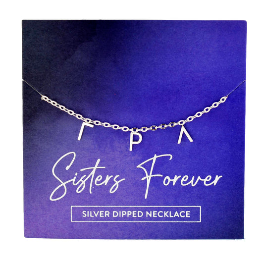 Gamma Rho Lambda Silver Greek Letters Necklace