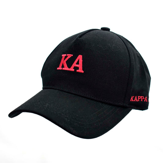 Kappa Alpha Baseball Cap- Brushed Cotton 5-Panel Black Hat