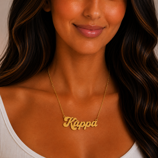Kappa Kappa Gamma Retro Design Necklace