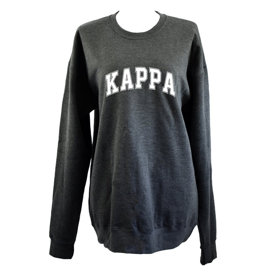 Kappa Kappa Gamma Sweatshirt- Crewneck Varsity Letters Design