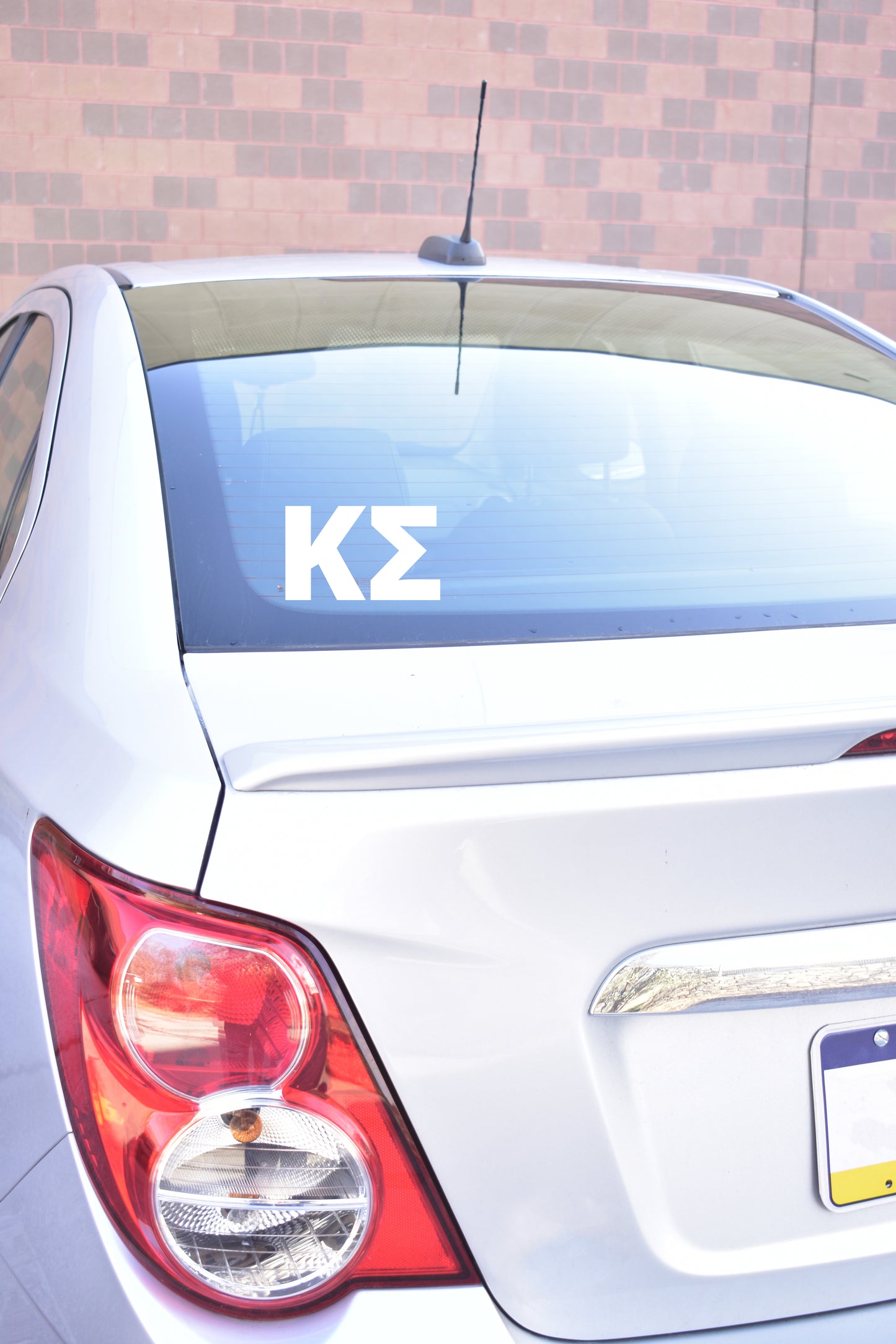 Kappa Sigma Fraternity Car Decal Sticker- Greek Letters Design