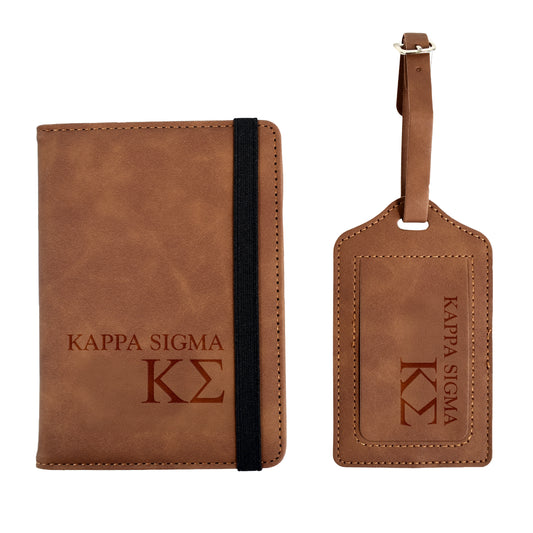 Kappa Sigma Passport Holder & Luggage Tag Travel Gift Set