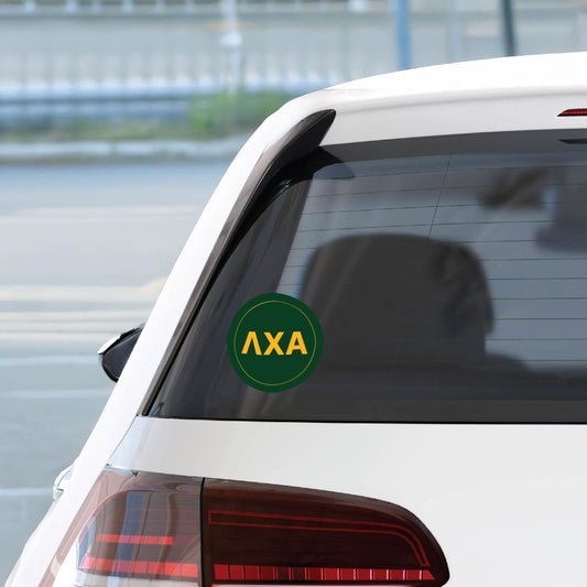 Lambda Chi Alpha Fraternity Car Decal Sticker- Full Color Circle Logo