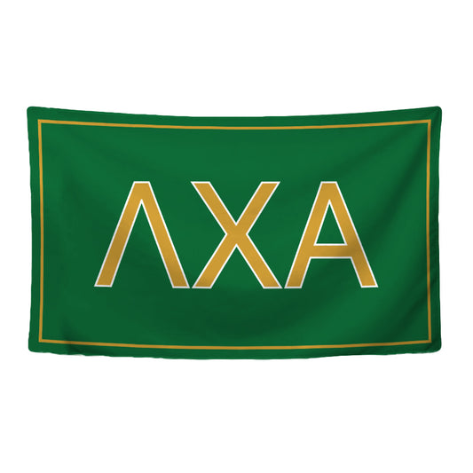 Lambda Chi Alpha Fraternity Greek Letters Flag, Two-Color Design