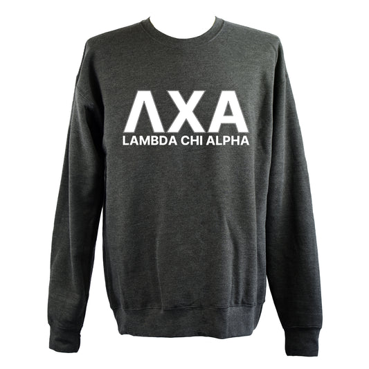 Lambda Chi Alpha Sweatshirt- Crewneck Fraternity Varsity Letters Design