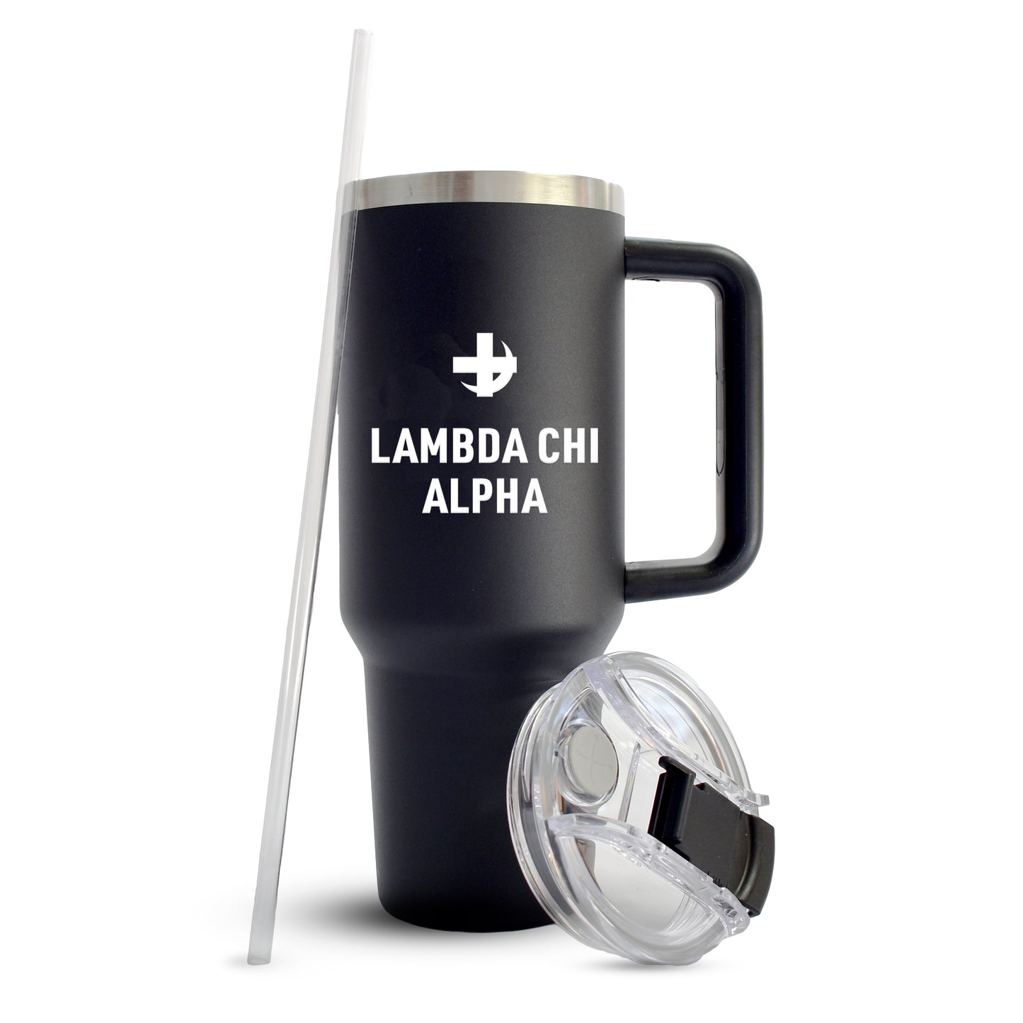 Lambda Chi Alpha Fraternity 40oz Stainless Steel Tumbler with Handle