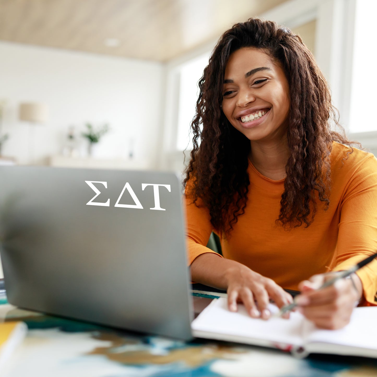 Delta Sigma Theta Car Decal Sticker- Greek Letters Design