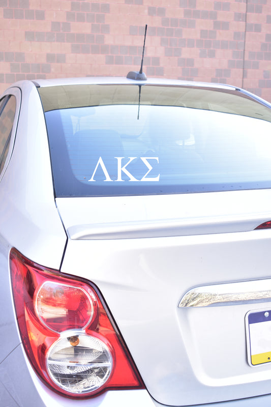 Lambda Kappa Sigma Fraternity Car Decal Sticker- Greek Letters Design