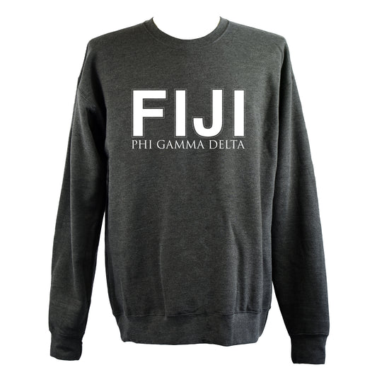 Phi Gamma Delta Sweatshirt- Crewneck Fraternity Varsity Letters Design