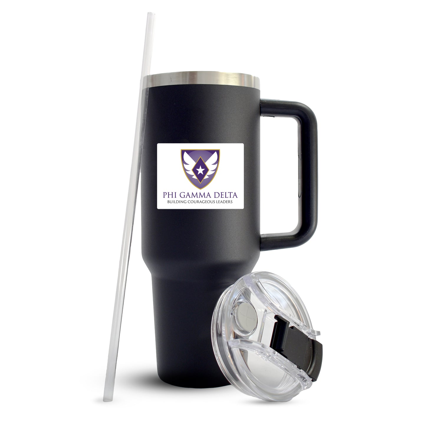 Phi Gamma Delta Fraternity 40oz Stainless Steel Tumbler with Handle