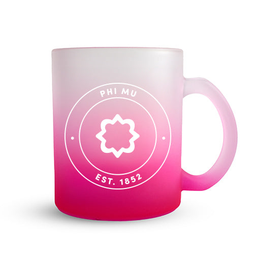 Phi Mu Mug - Ombre Glass