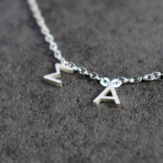Sigma Alpha Silver Greek Letters Necklace